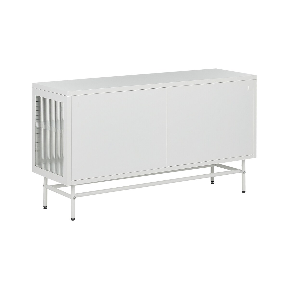 Szafka trzydrzwiowa metalowa ze szklaną gablotą biała DEVON