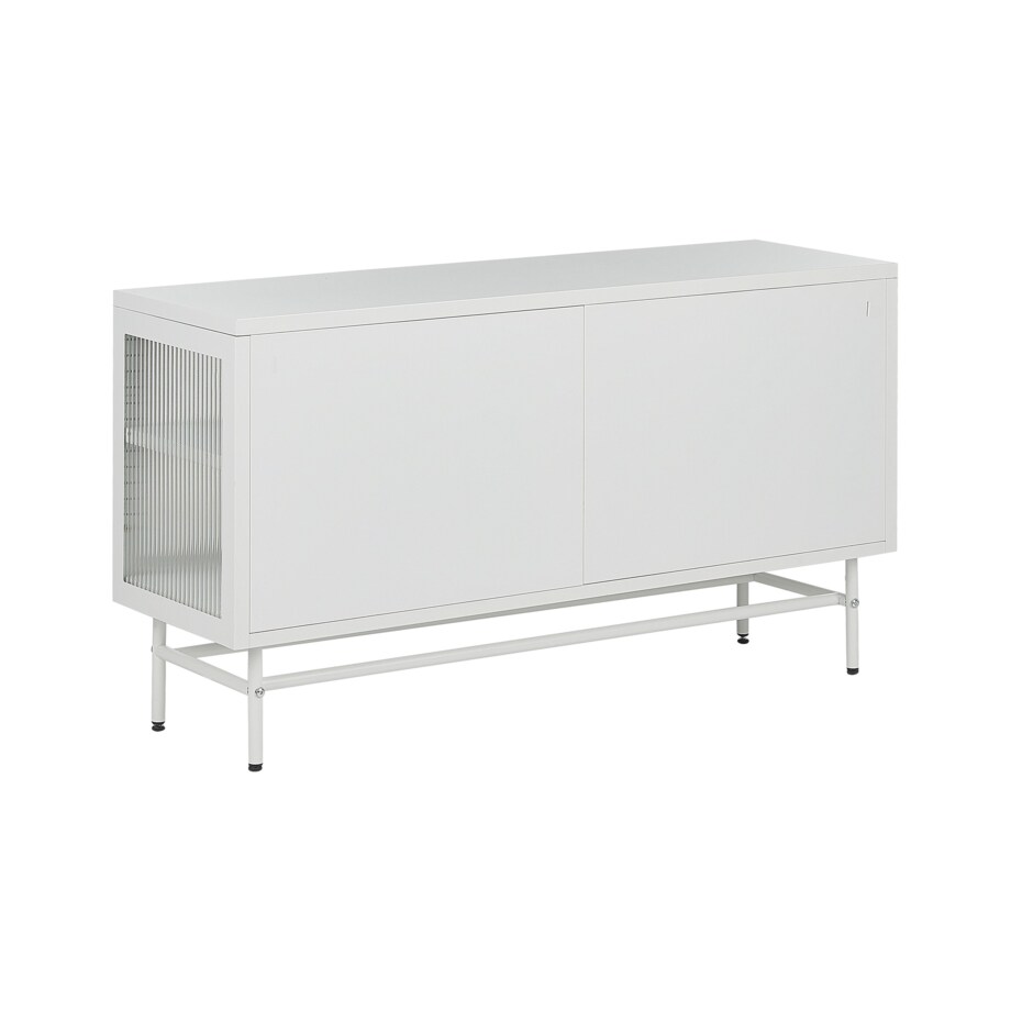 Szafka trzydrzwiowa metalowa ze szklaną gablotą biała DEVON