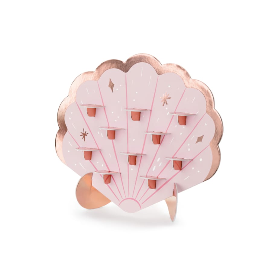 Ściana na shoty Muszelka, 43x38 cm, różowy