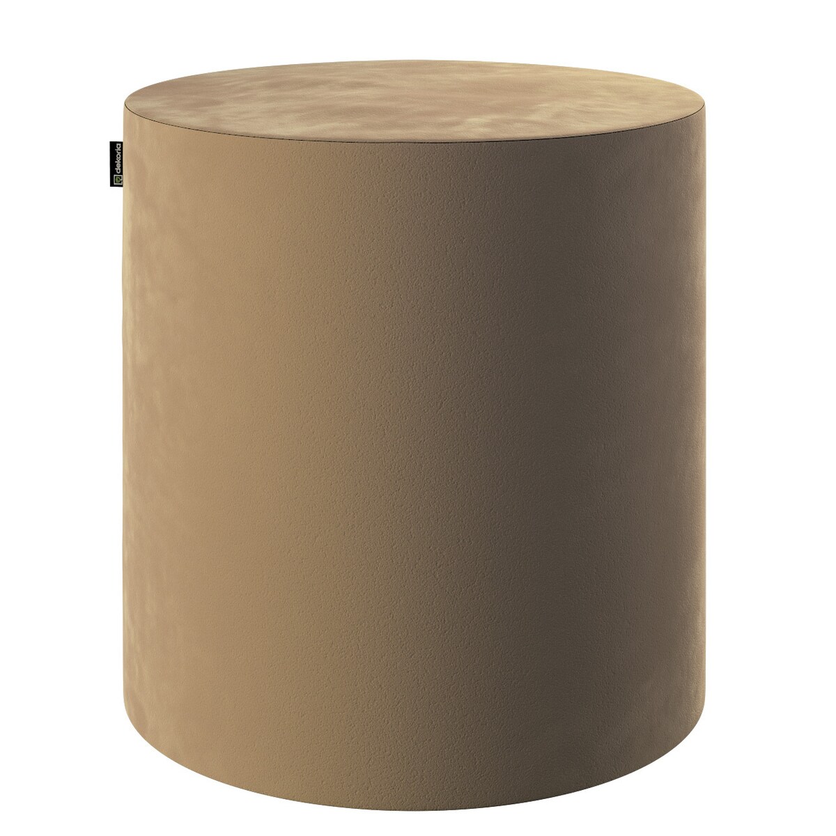 Puf Barrel, beżowy, ø40, wys. 40 cm, Velvet
