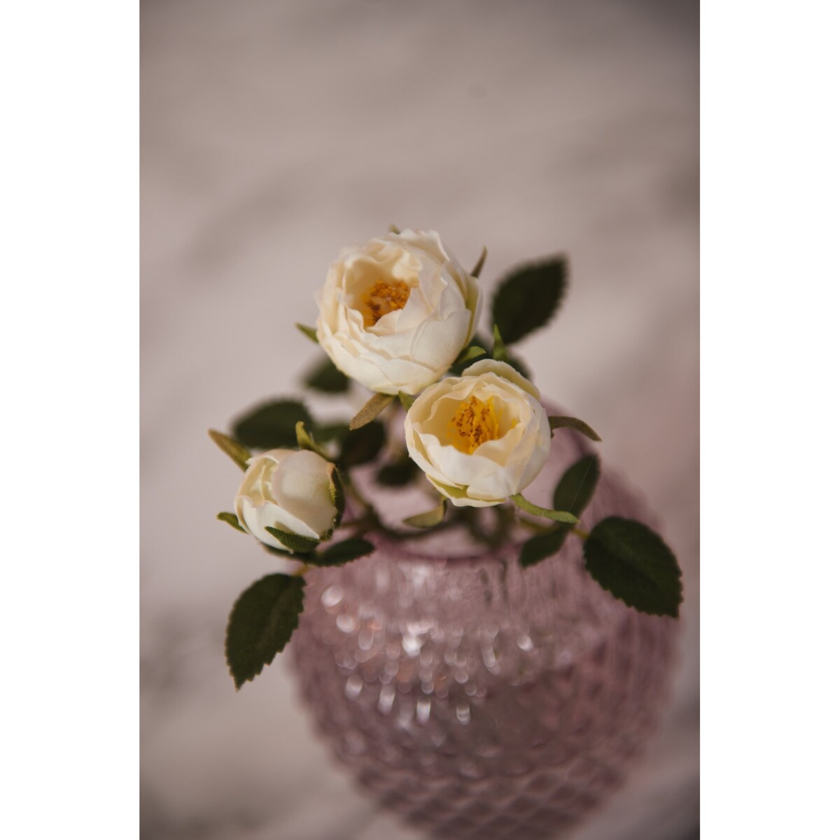 Wazon szklany h 11cm fiolet POESIA - Leonardo