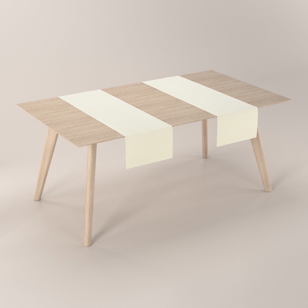 Bieżnik prostokątny 40x130 śmietankowa biel