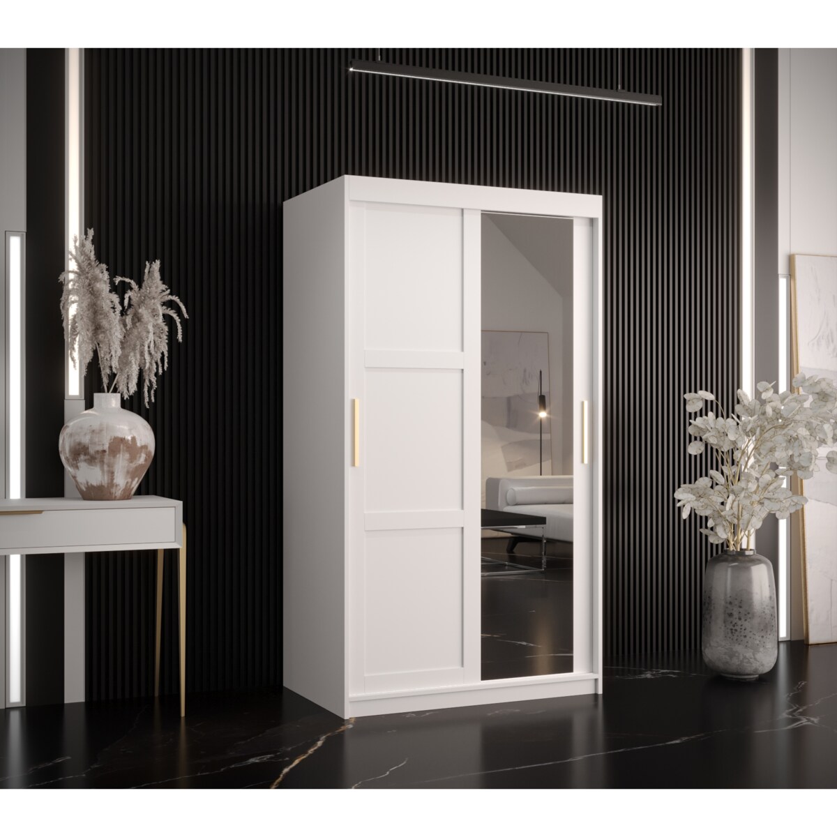 Szafa przesuwna Garderoba RAMIRO 2 100 gł. 62 biały