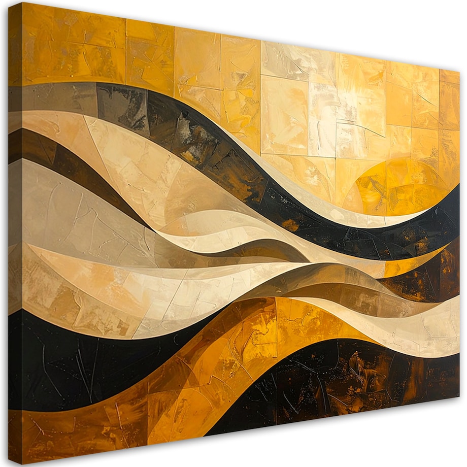 Obraz do salonu sypialni biura loftu, Abstrakcja fale imitacja malarstwa