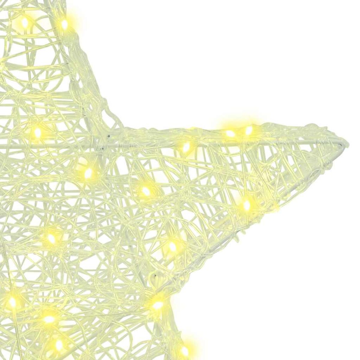 vidaXL 3D Gwiazda z 50 diodami LED Ciepła biel 55 x 53.5 x 10 cm Akryl