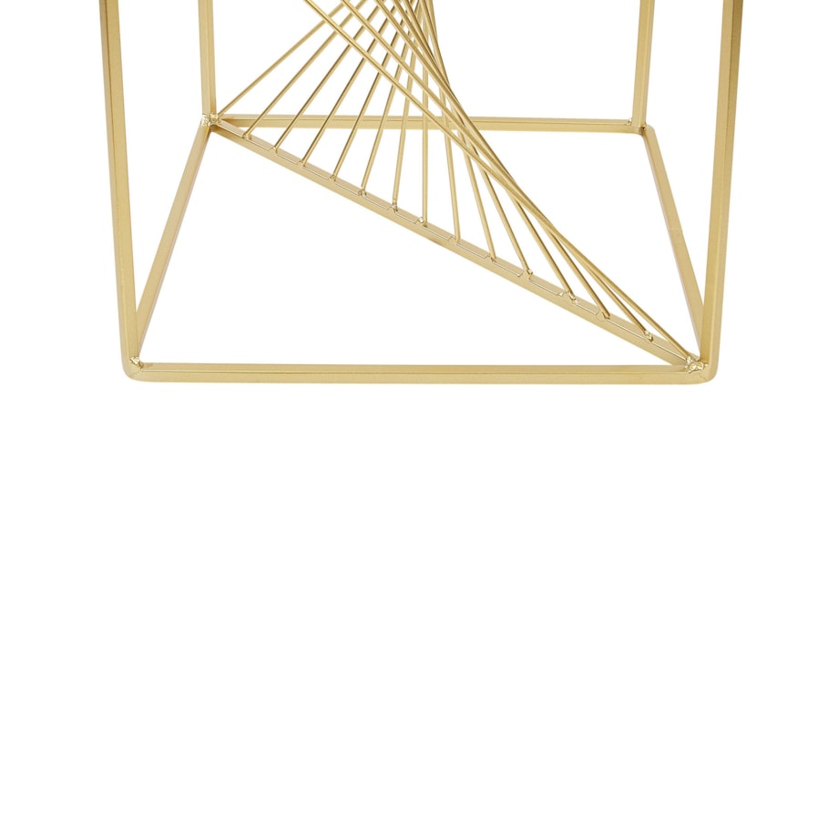 Świecznik metalowy 23 cm złoty MINDORO