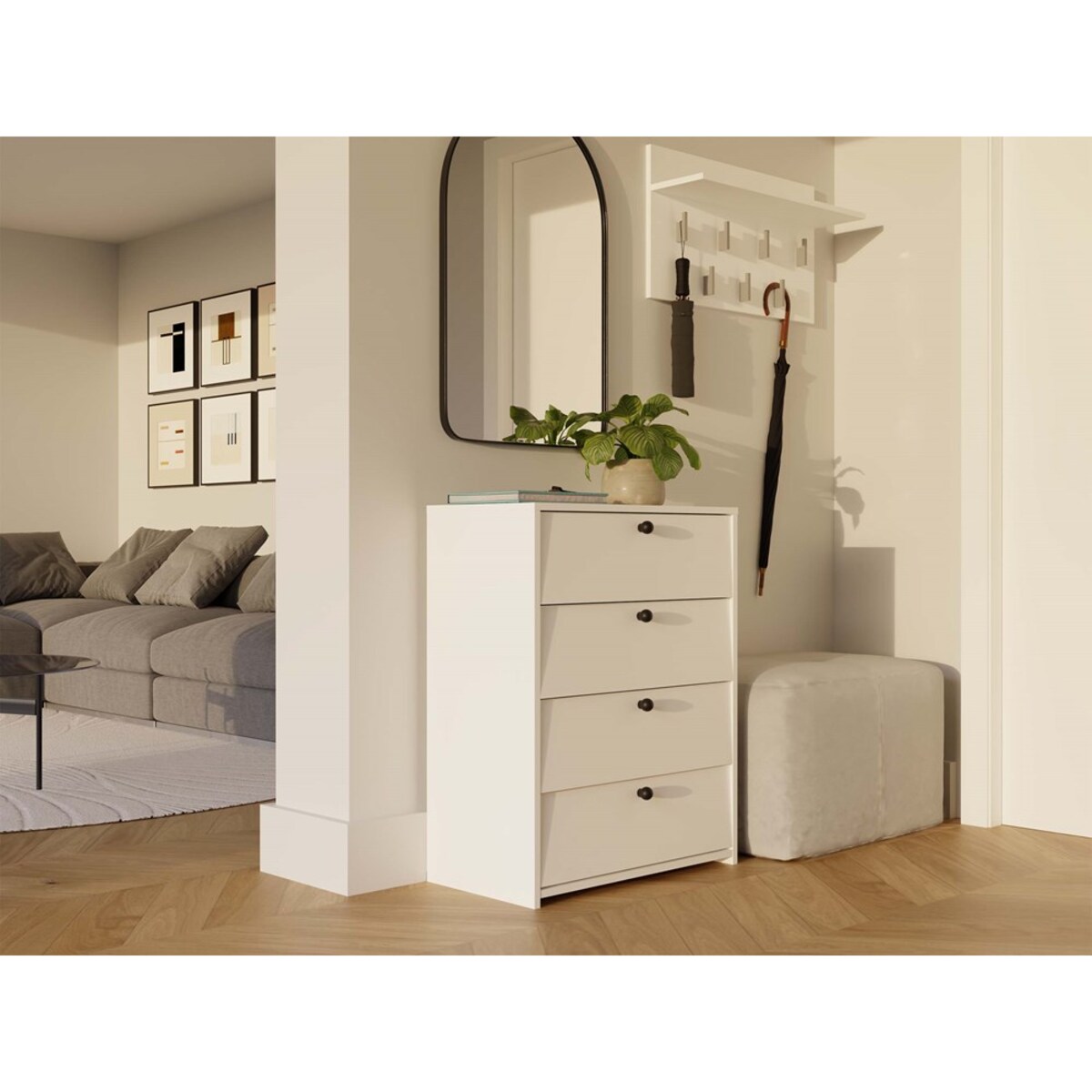 Szafka na obuwie LOKA BIAŁA