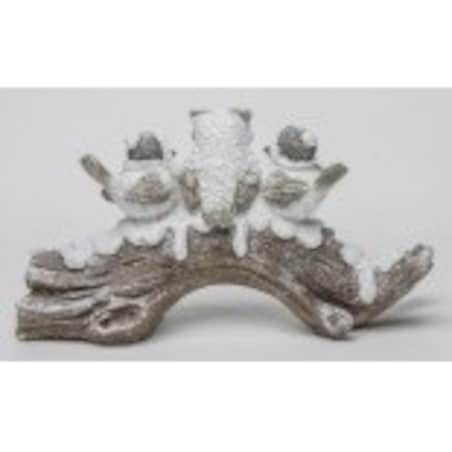 Dekoracja ptaki zimą 17x28x8 cm UCCELLI