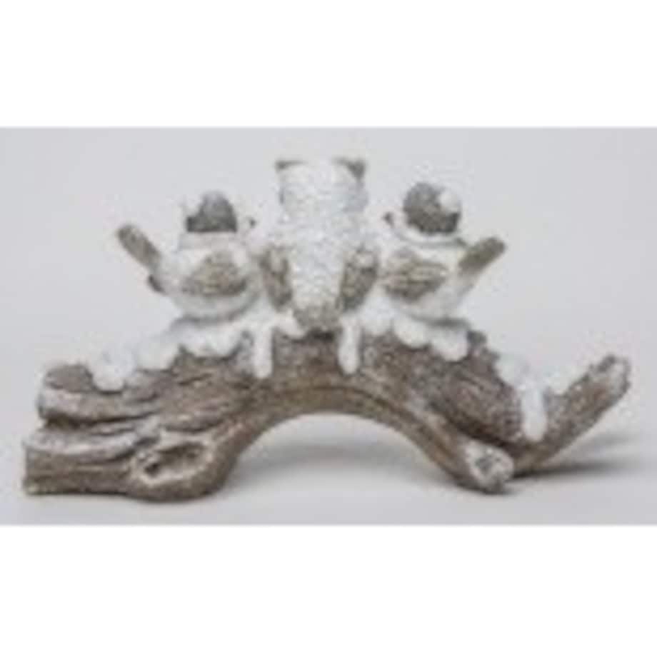 Dekoracja ptaki zimą 17x28x8 cm UCCELLI