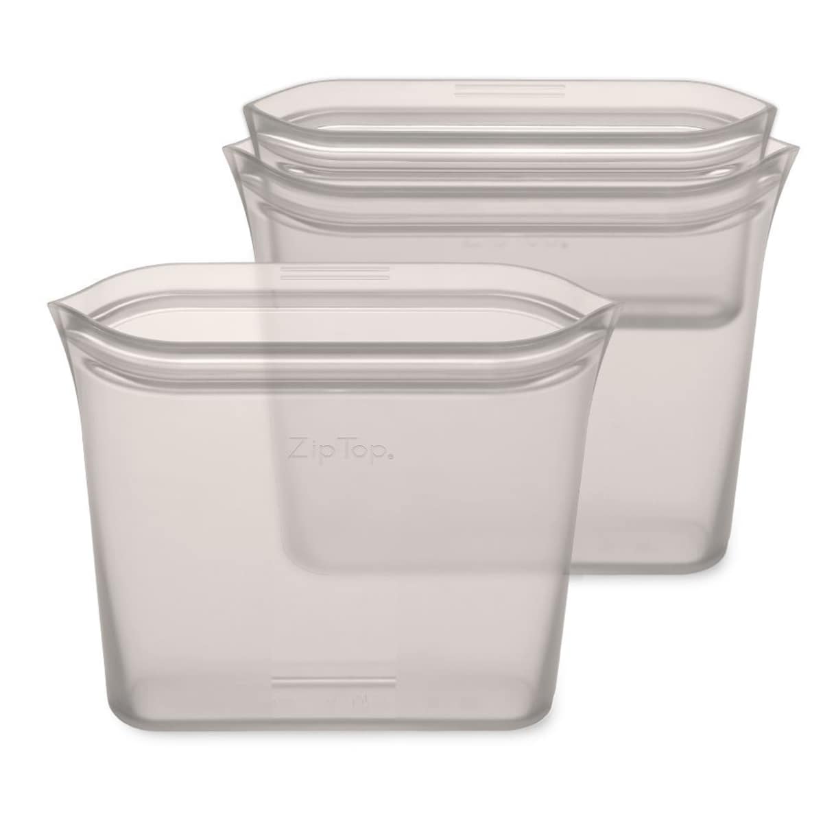 Zestaw 3 torebek: 2x śniadaniowa + na przekąski Gray Zip Top