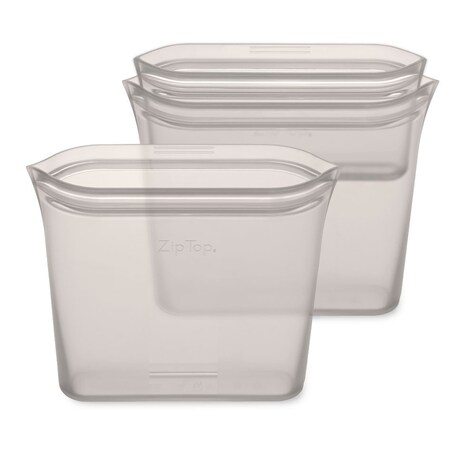 Zestaw 3 torebek: 2x śniadaniowa + na przekąski Gray Zip Top