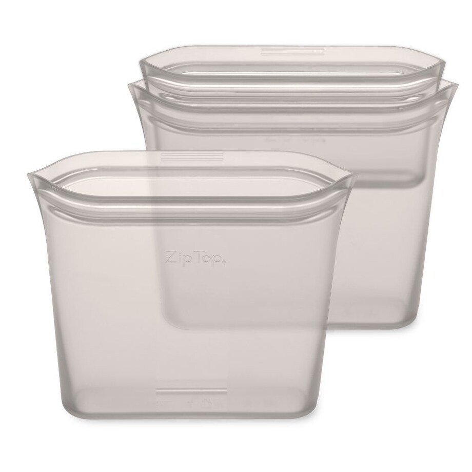 Zestaw 3 torebek: 2x śniadaniowa + na przekąski Gray Zip Top