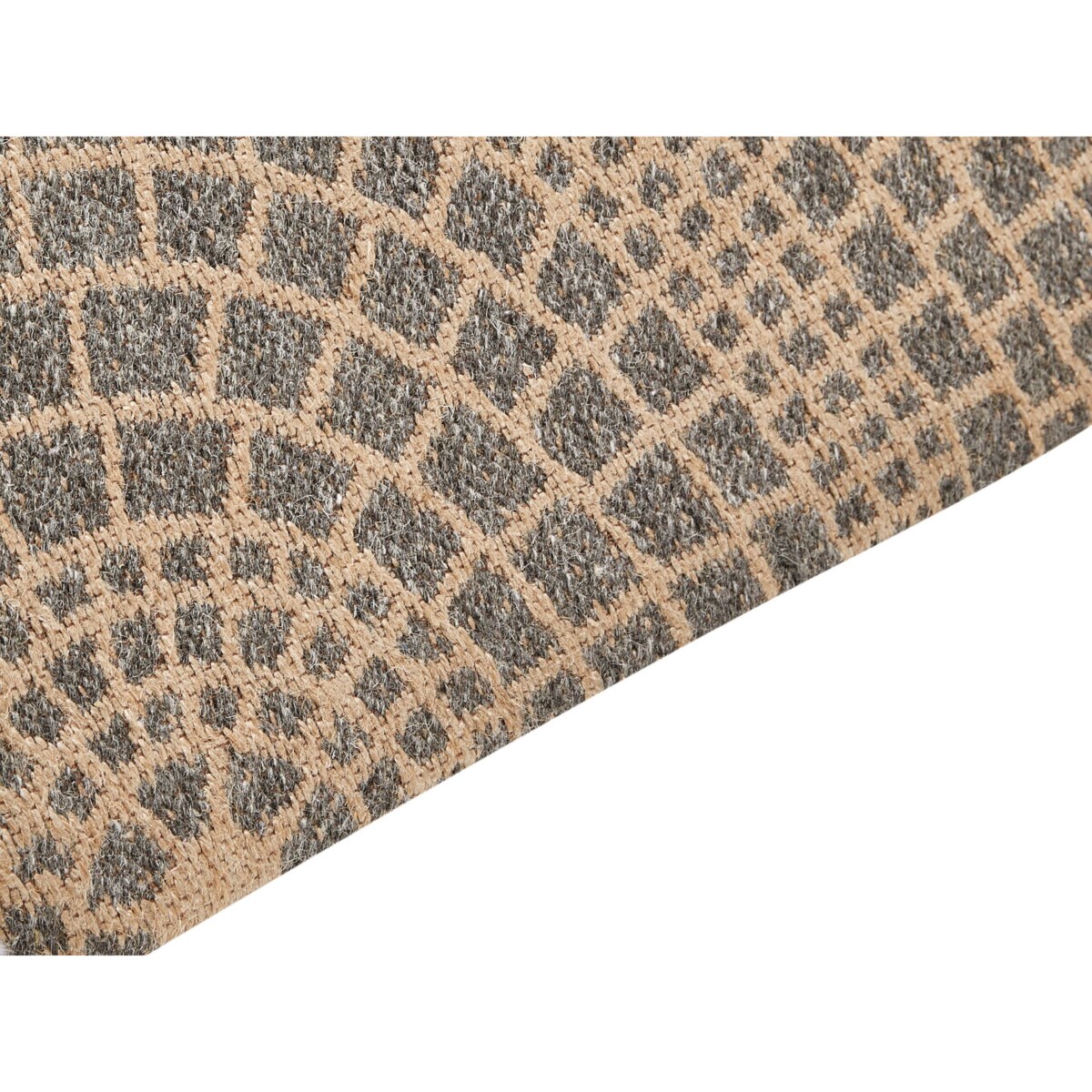 Dywan z juty 80 x 150 cm beżowy z szarym ARIBA