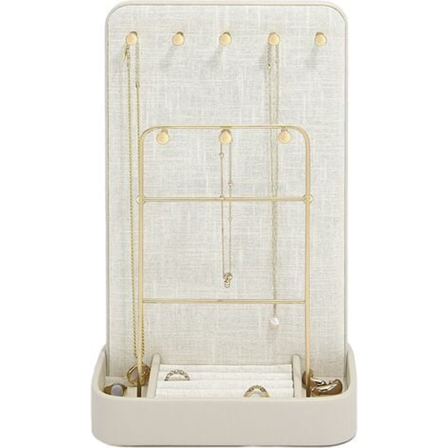 Stojak na biżuterię Stackers All-In-One jasnobeżowy lniany