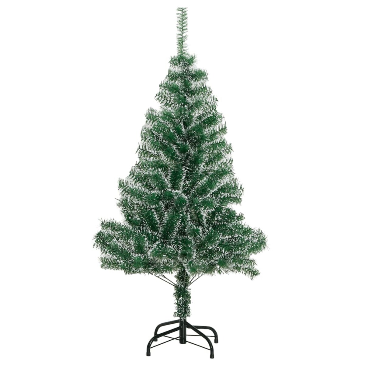 vidaXL Sztuczna choinka ze 150 LED, bombkami i śniegiem, 120 cm