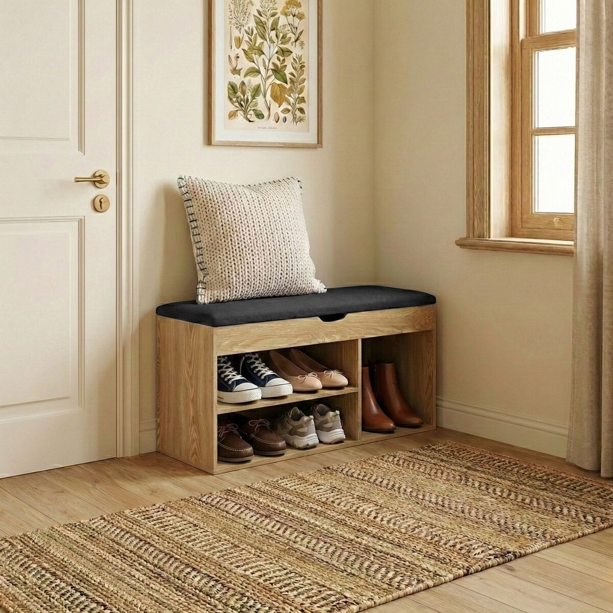 Szafka na buty z siedziskiem PORTA, 103 x 30 x 46 cm