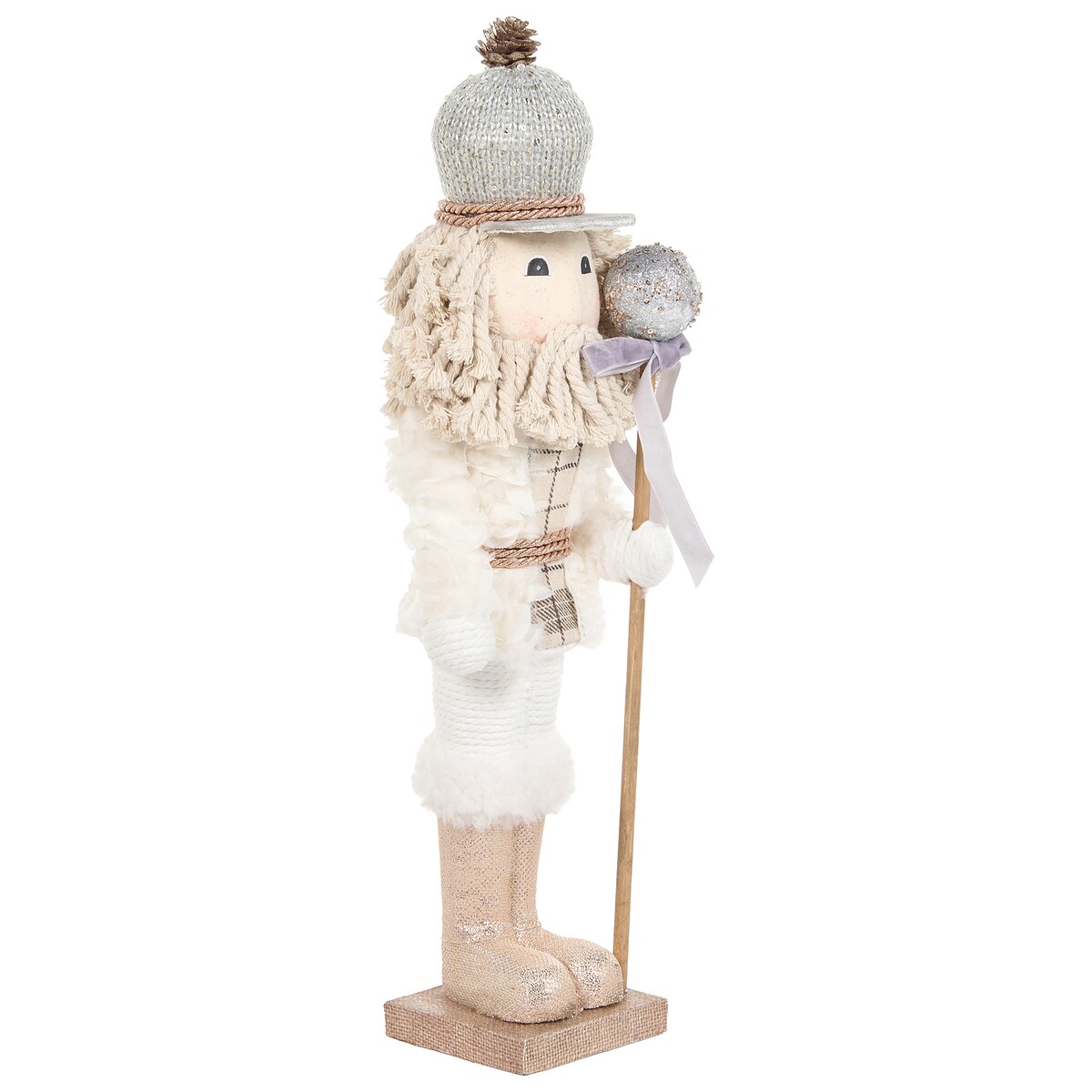 Zestaw 2 figurek dekoracyjnych ALANIEMI 52/79 cm Dziadek do orzechów Beżowy