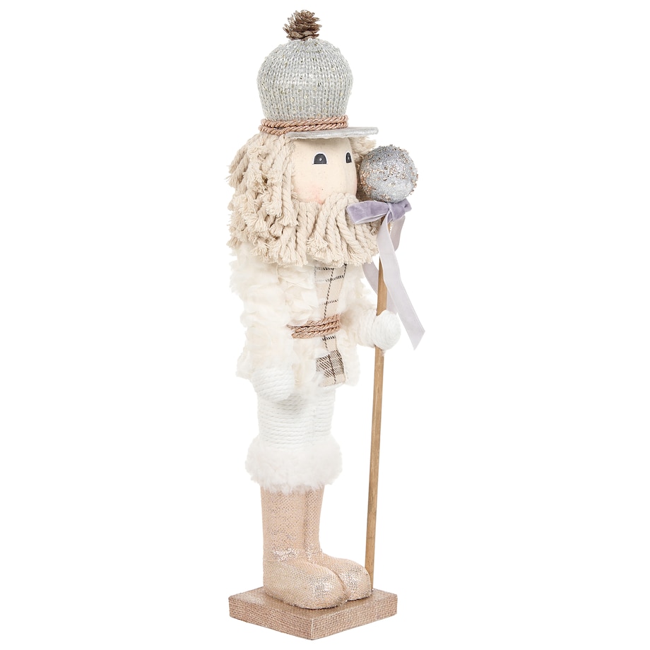 Zestaw 2 figurek dekoracyjnych ALANIEMI 52/79 cm Dziadek do orzechów Beżowy