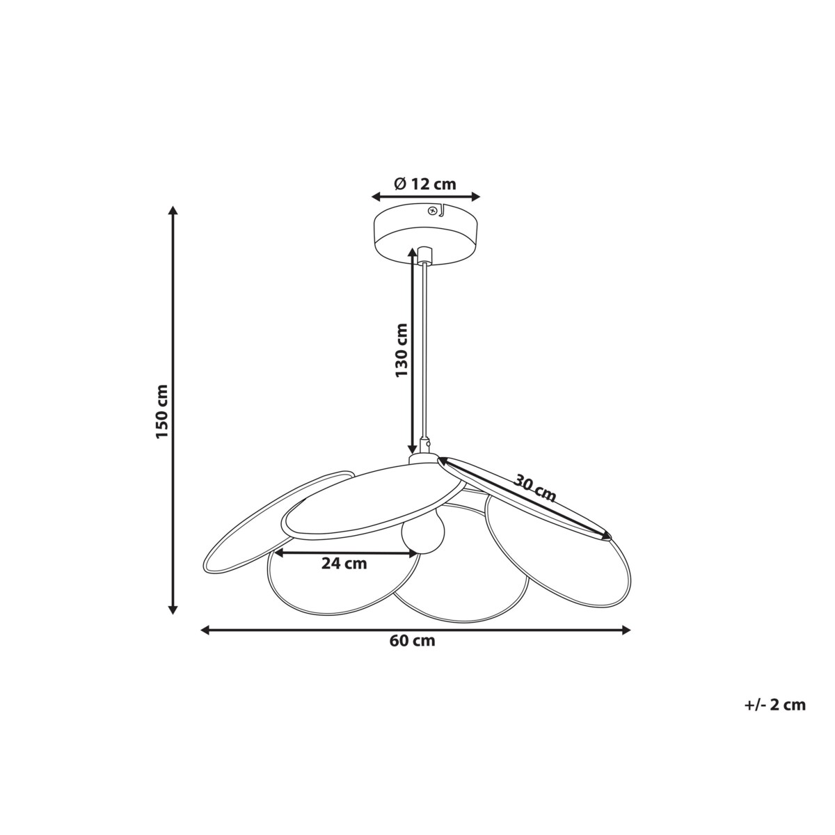 Lampa wisząca rattanowa naturalna z czarnym MEROO