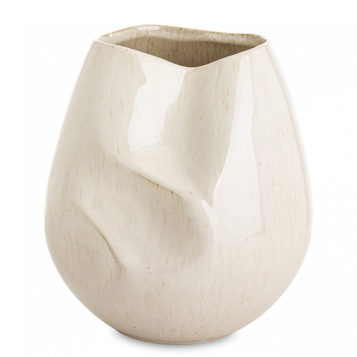 Wazon ceramiczny 18x14x14 cm ROTTURA beżowy