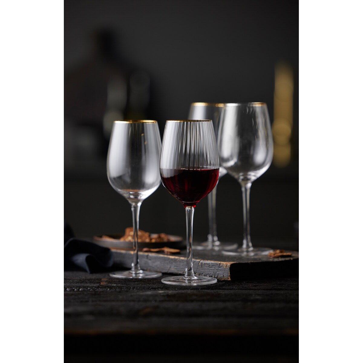 Kieliszki do czerwonego wina Palermo 400 ml 4 sztuki złote 27579