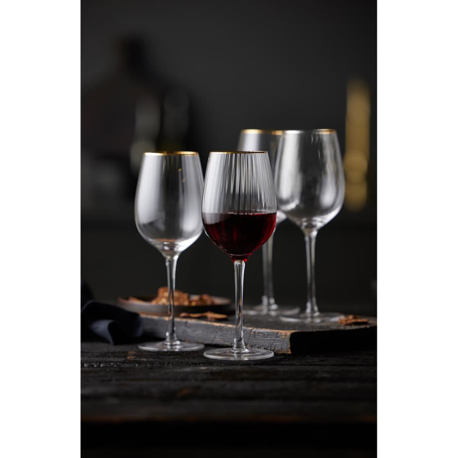 Kieliszki do czerwonego wina Palermo 400 ml 4 sztuki złote 27579
