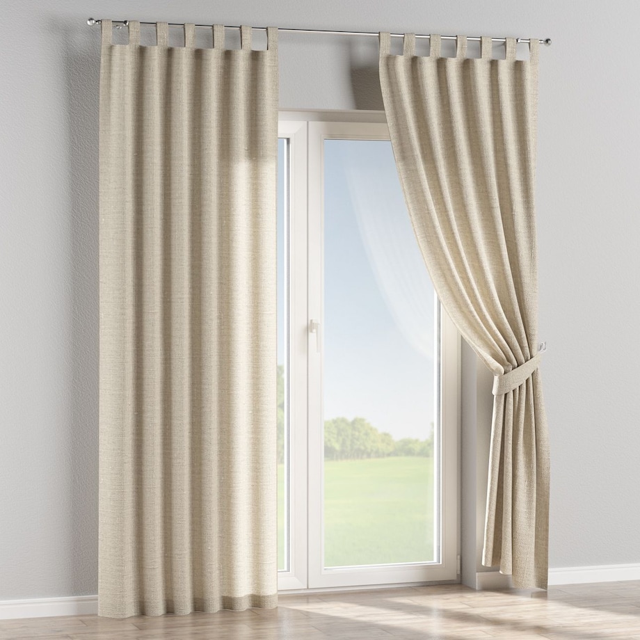 Zasłona na szelkach 1 szt. 130x245 naturalny len