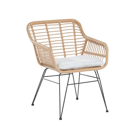 Zestaw mebli balkonowych z poduszkami TRESTINA Technorattan Jasnobrązowy