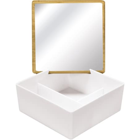 Kleine Wolke Timber Box Pojemnik na kosmetyki biały S