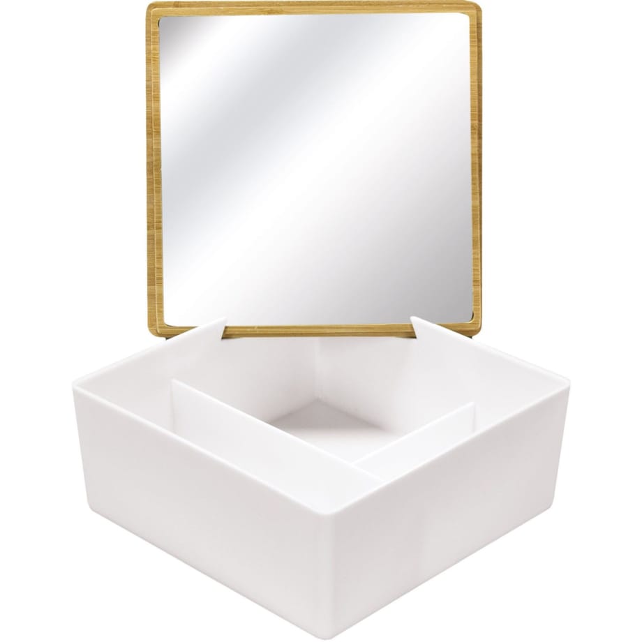 Kleine Wolke Timber Box Pojemnik na kosmetyki biały S