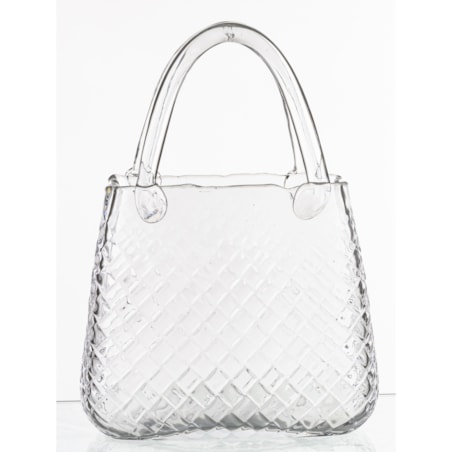 Wazon szklany 28,5x21x10 cm TORBA transparentna