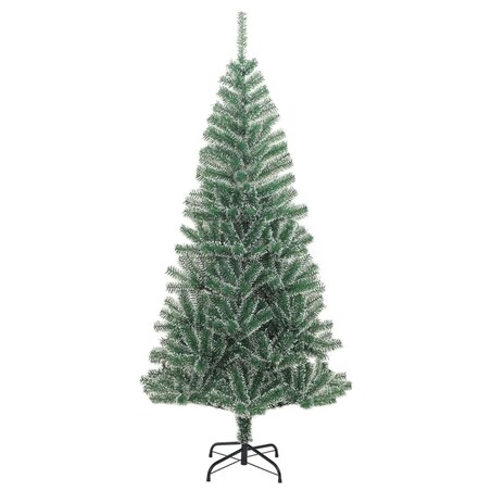 vidaXL Sztuczna choinka, ośnieżona, zielona, 180 cm