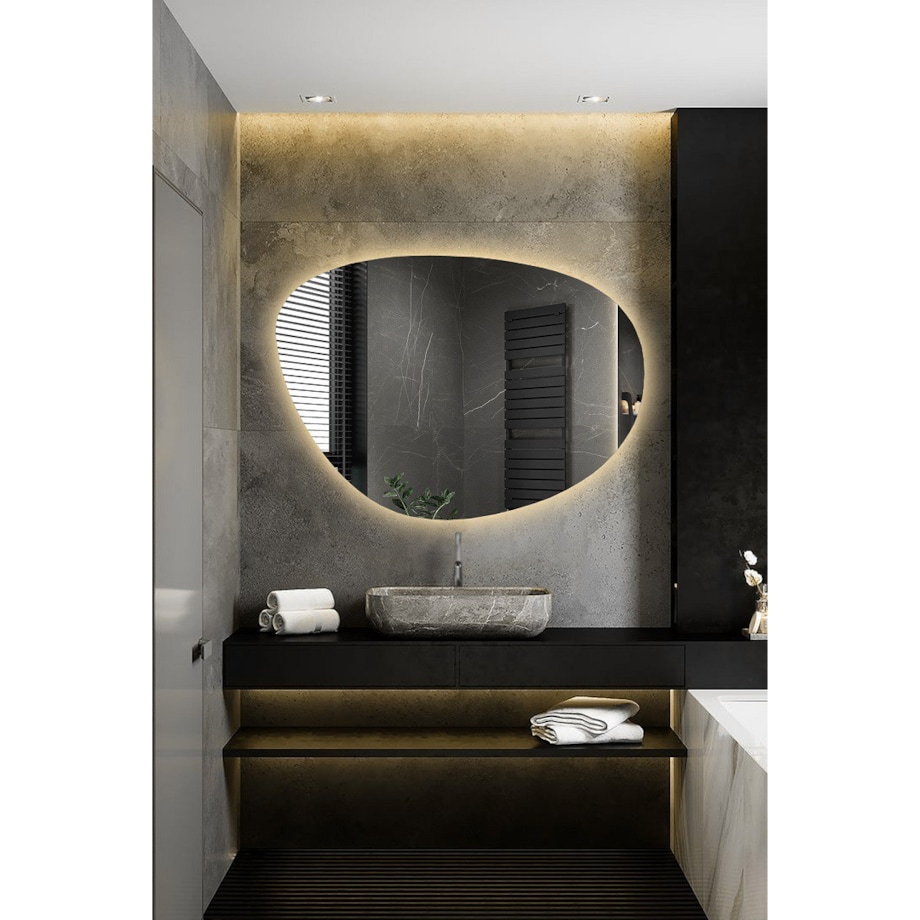 Lustro o nieregularnym kształcie z podświetleniem - AGAT LED