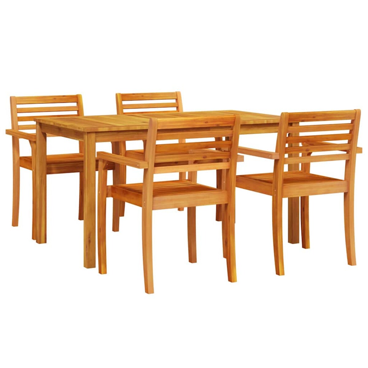 vidaXL Zestaw do jadalni w ogrodzie 5 pcs Brązowy lite drewno akacjowe