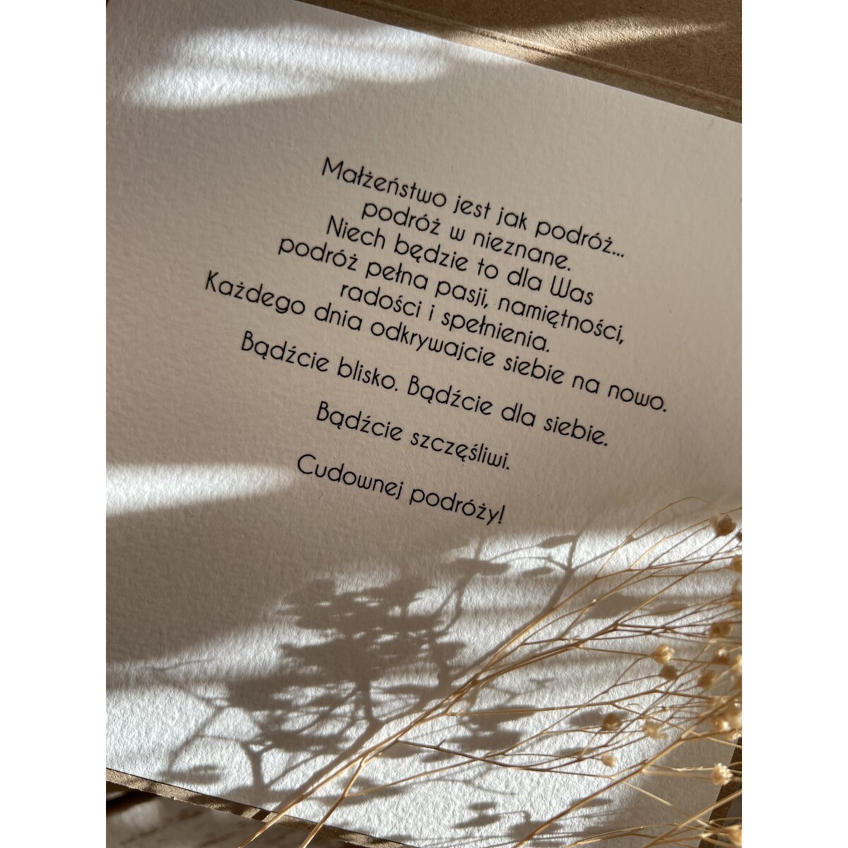 Rustykalna kartka ślubna, życzenia na ślub, idealny dodatek do prezentu ślubnego na pieniądze + najpiękniejsze życzenia ślubne