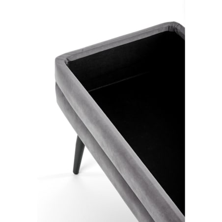 ŁAWKA TAPICEROWANA Vanel ZE SCHOWKIEM szara/czarna