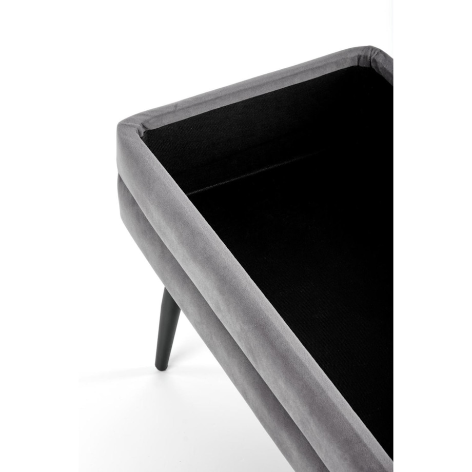 ŁAWKA TAPICEROWANA Vanel ZE SCHOWKIEM szara/czarna