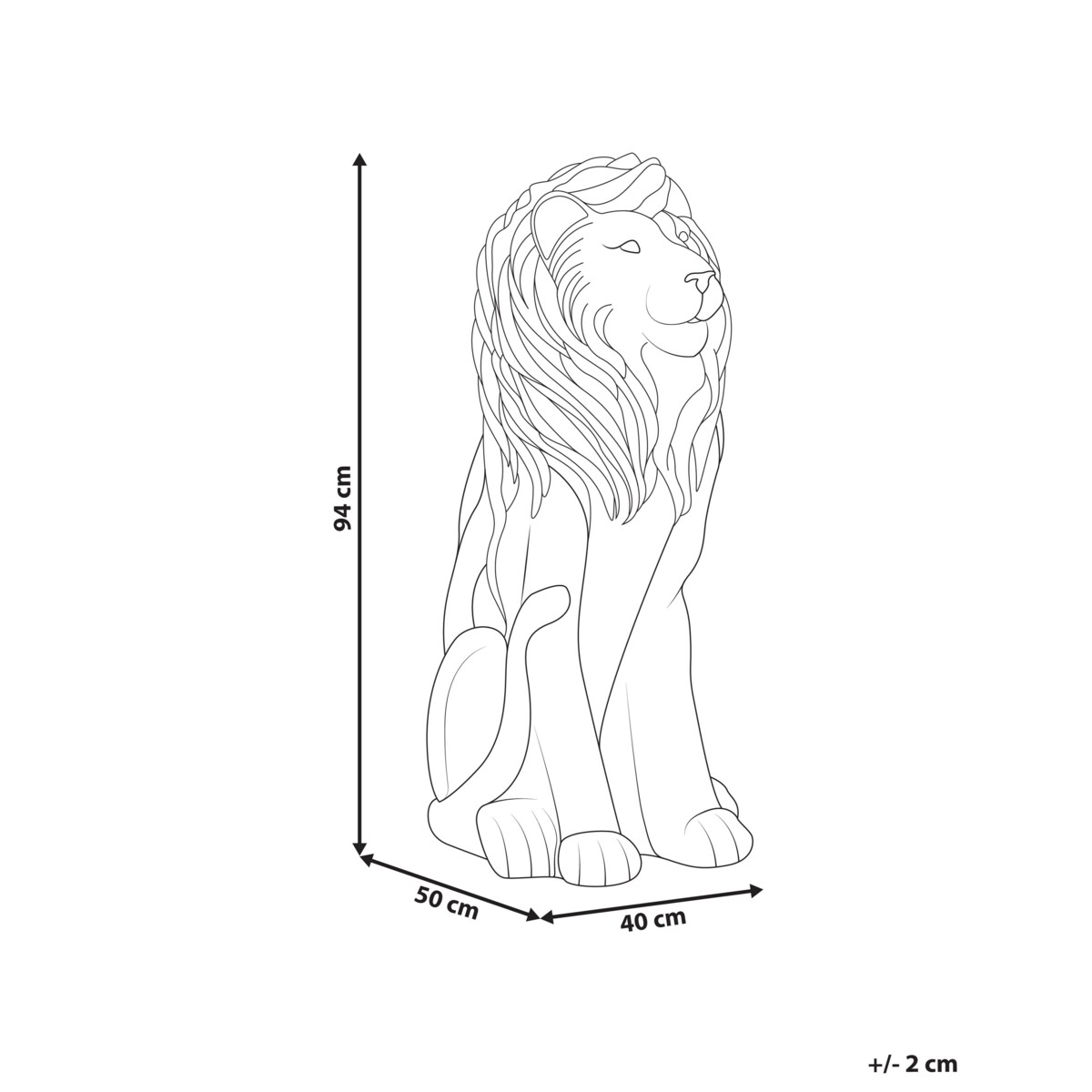 Figurka ogrodowa DAKAR Lew Brązowy