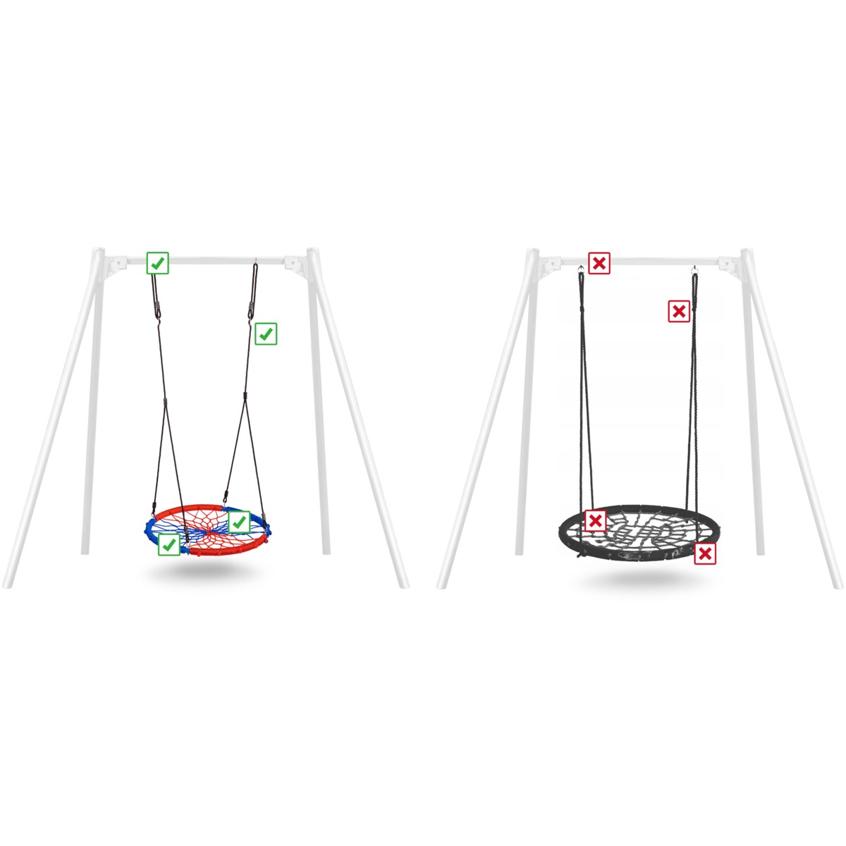 Huśtawka ogrodowa bocianie gniazdo 95 cm Neo-Sport