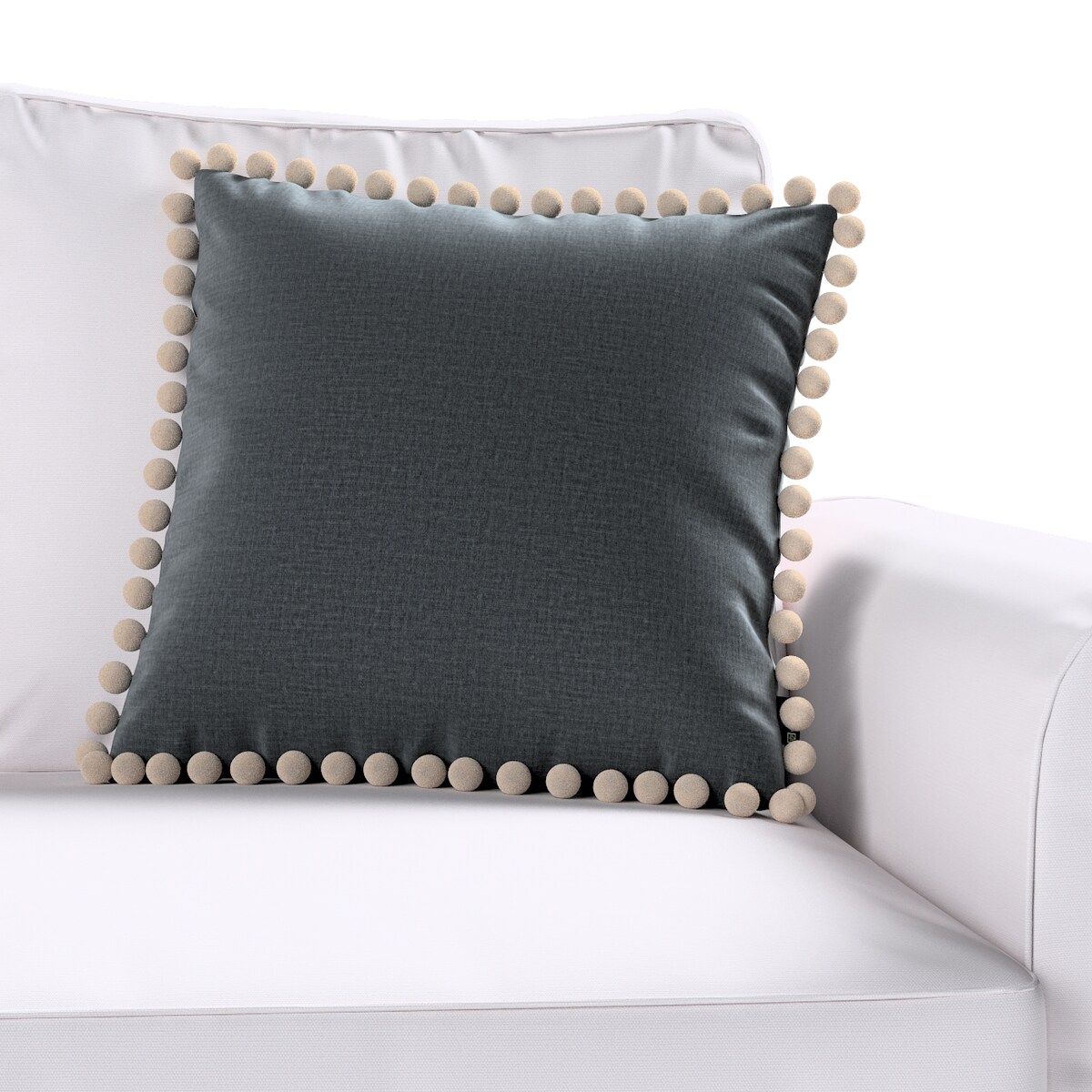 Poszewka Wera na poduszkę 45x45 grafitowy welwet