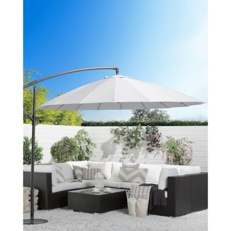 Parasol ogrodowy na wysięgniku 268 cm CALABRIA II Jasnoszary