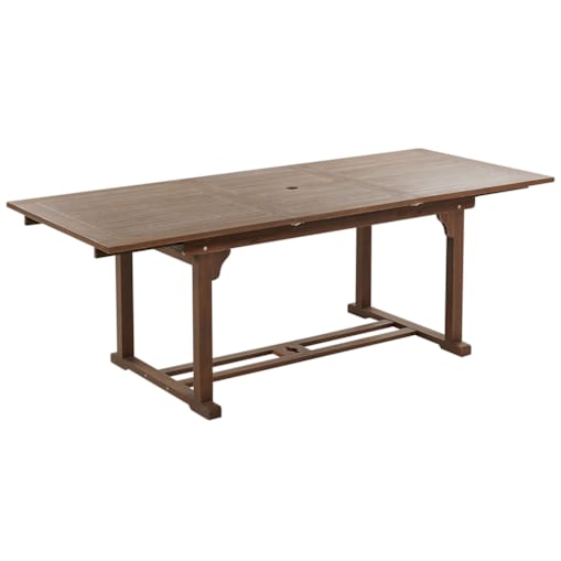 Stół ogrodowy rozkładany AMANTEA 160/220 cm 90 cm Drewno akacjowe Ciemnobrązowy
