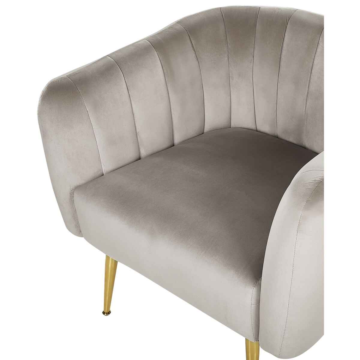 Fotel welurowy beżowy LACONIA