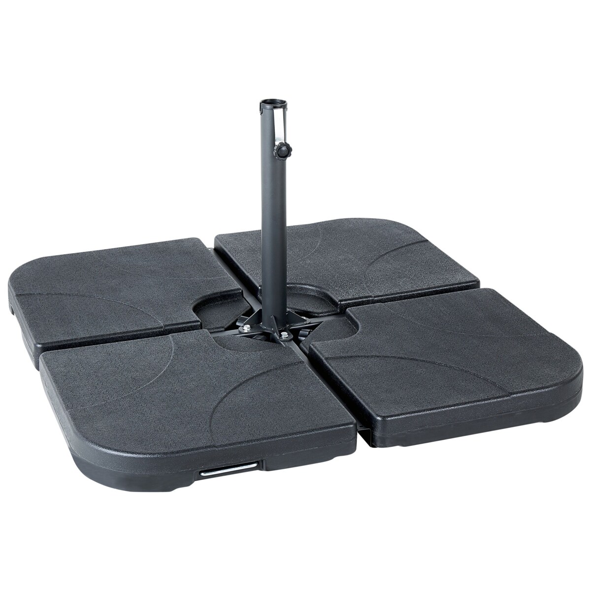 Metalowy stojak pod parasol ogrodowy czarny VICCHIO