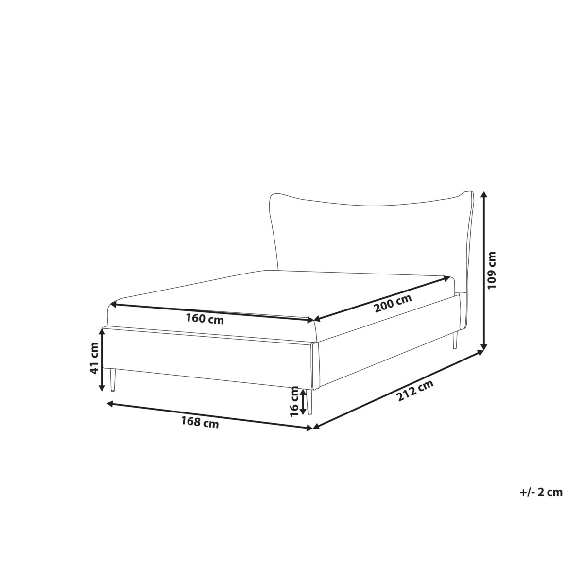 Łóżko welurowe 160 x 200 cm różowe CHALEIX