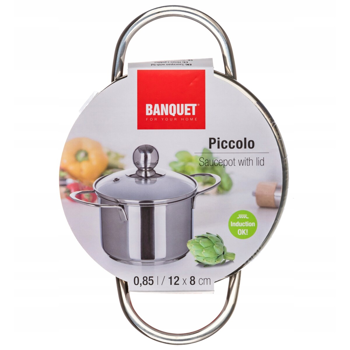 GARNEK z pokrywką 0,85 L indukcja mały kamping piknik turystyczny kuchenny