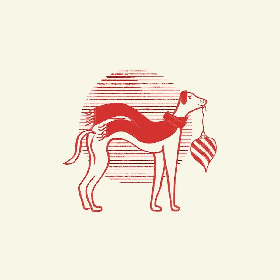 Poduszka świąteczna - Zielona narciarka