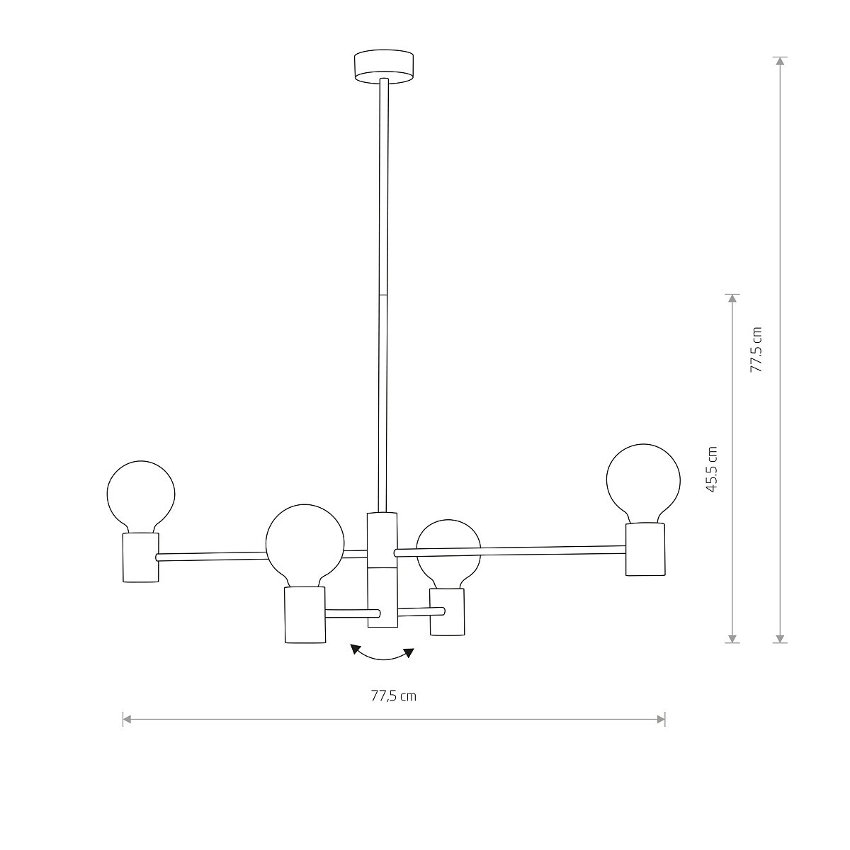 Lampa sufitowa 7931 RADIUS Czarny Nowodvorski