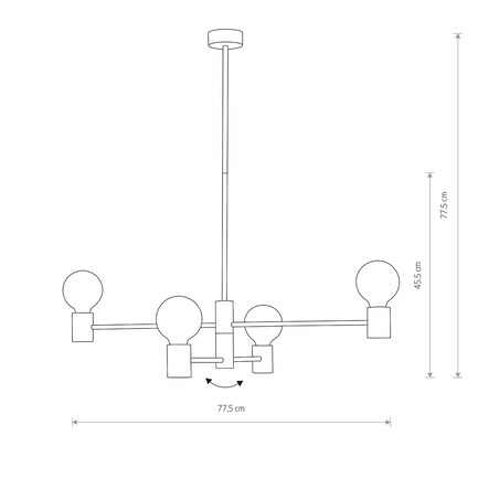 Lampa sufitowa 7931 RADIUS Czarny Nowodvorski