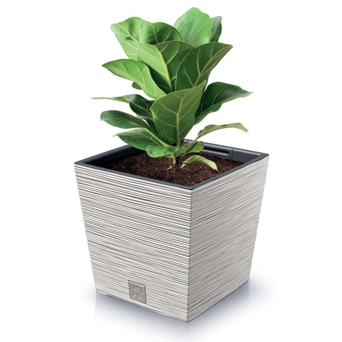 Doniczka Donica Ogrodowa 29,5 Cm Kwadratowa Na Taras Do Ogrodu Domu Biała